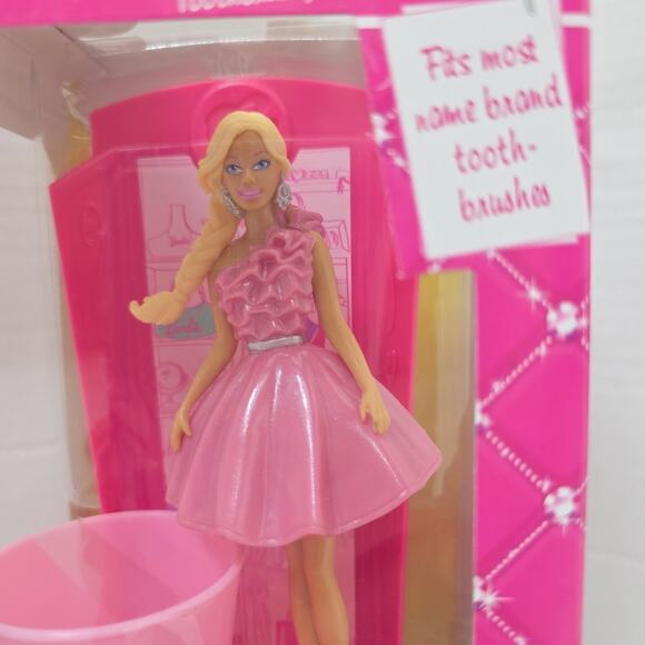 Barbie Toothbrush Holder Brush & Rinse Cup Girls Bathroom NEW - Picture 2 of 4